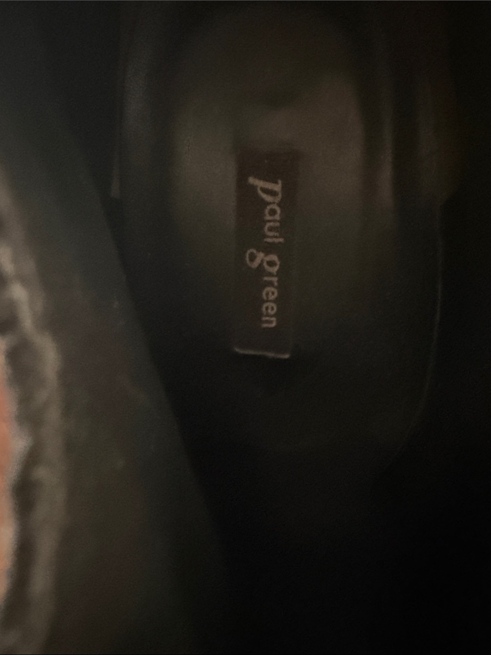 Paul Green Black Textured Peep-Toe Ankle Booties with Front Zips - Picture 3 of 4